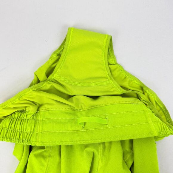LULULEMON Hotty Hot Short II *Long 4” Size 4 Highlight Yellow/Green B10 - Picture 6 of 7